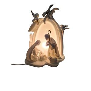 Christmas Holy Family Nativity Display Light  Bulb Cord Jesus Works Tested
